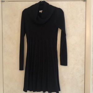 EUC Calvin Klein Black Cowl Neck Sweater Dress. Size L.
